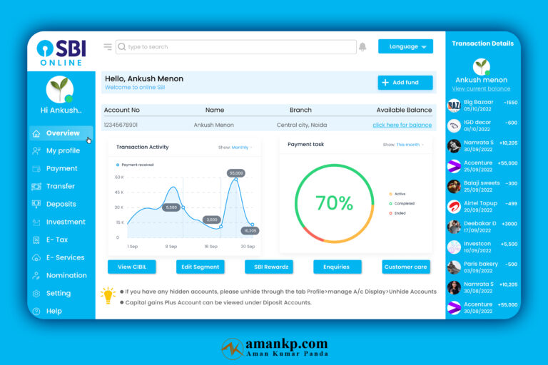 online sbi ui design