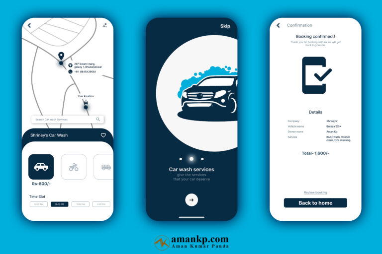 shriney car wash ui design